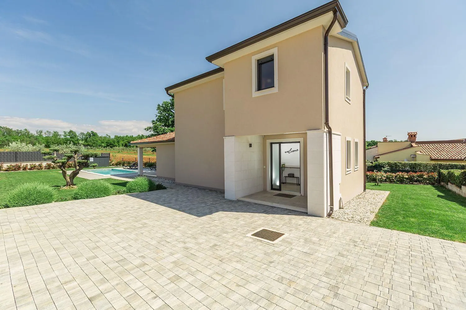 Moderne Villa Mit Privatpool, Meerblick, Babybett, Bbq, Klimatisierte Schlafzimmer - Perfekt Zum Biken Radmani 度假居